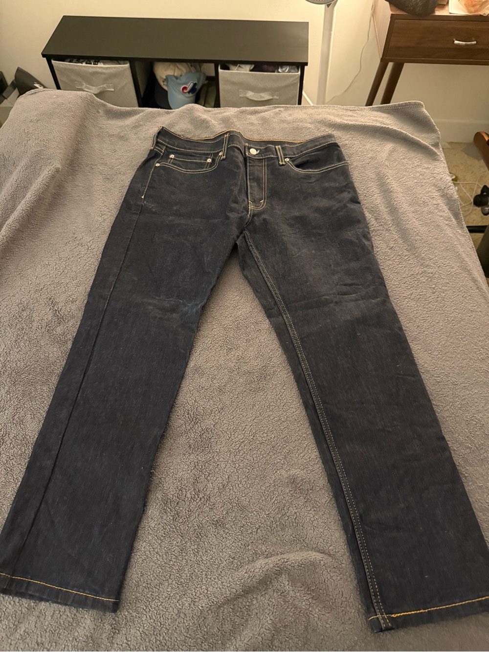 Levi’s Men's Dark Blue Straight-Leg Jeans